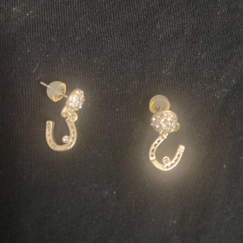 Horseshoe diamond earrings